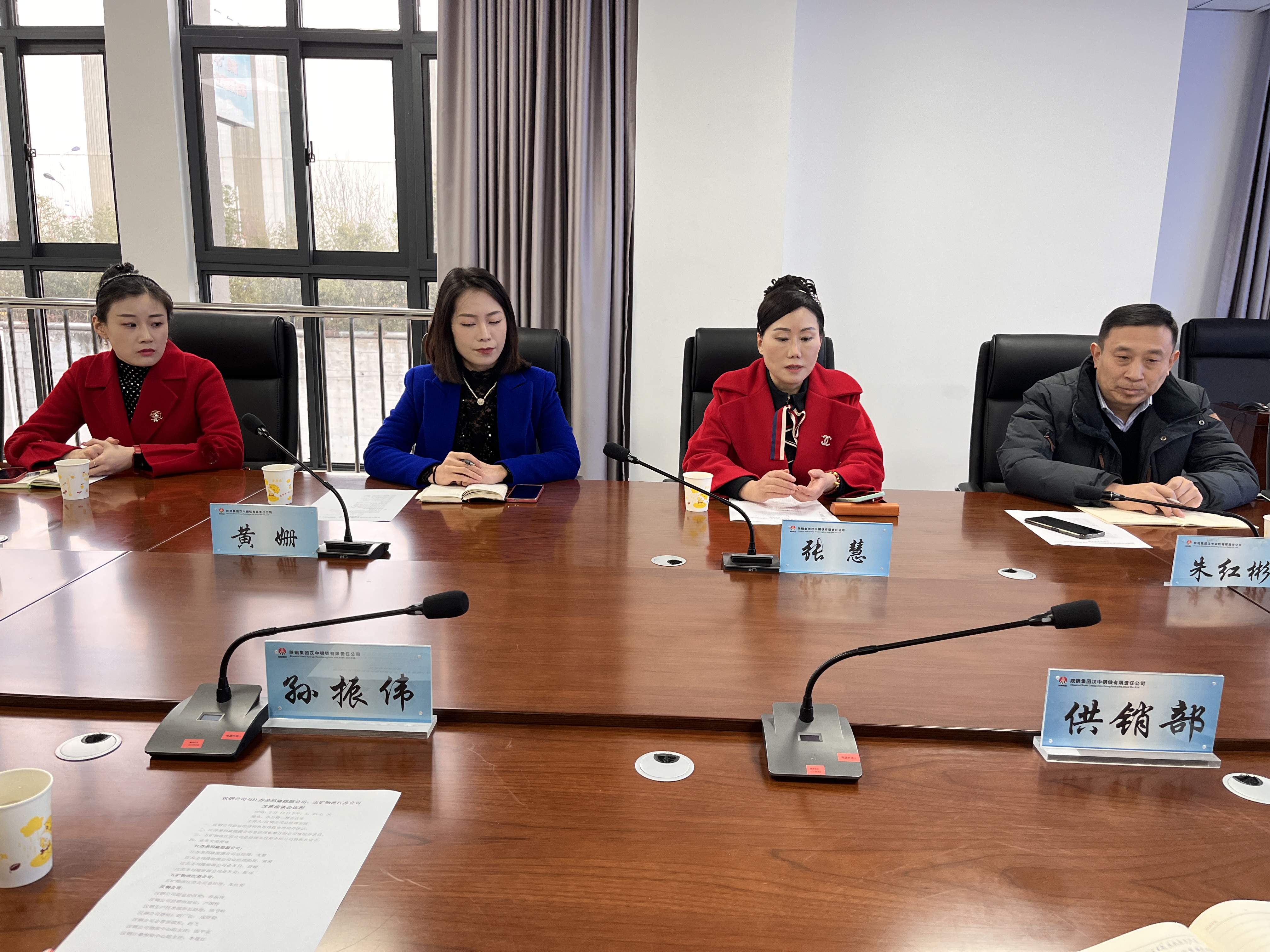 江蘇圣瑪隆能源公司、五礦物流一行到漢鋼公司進(jìn)行交流座談