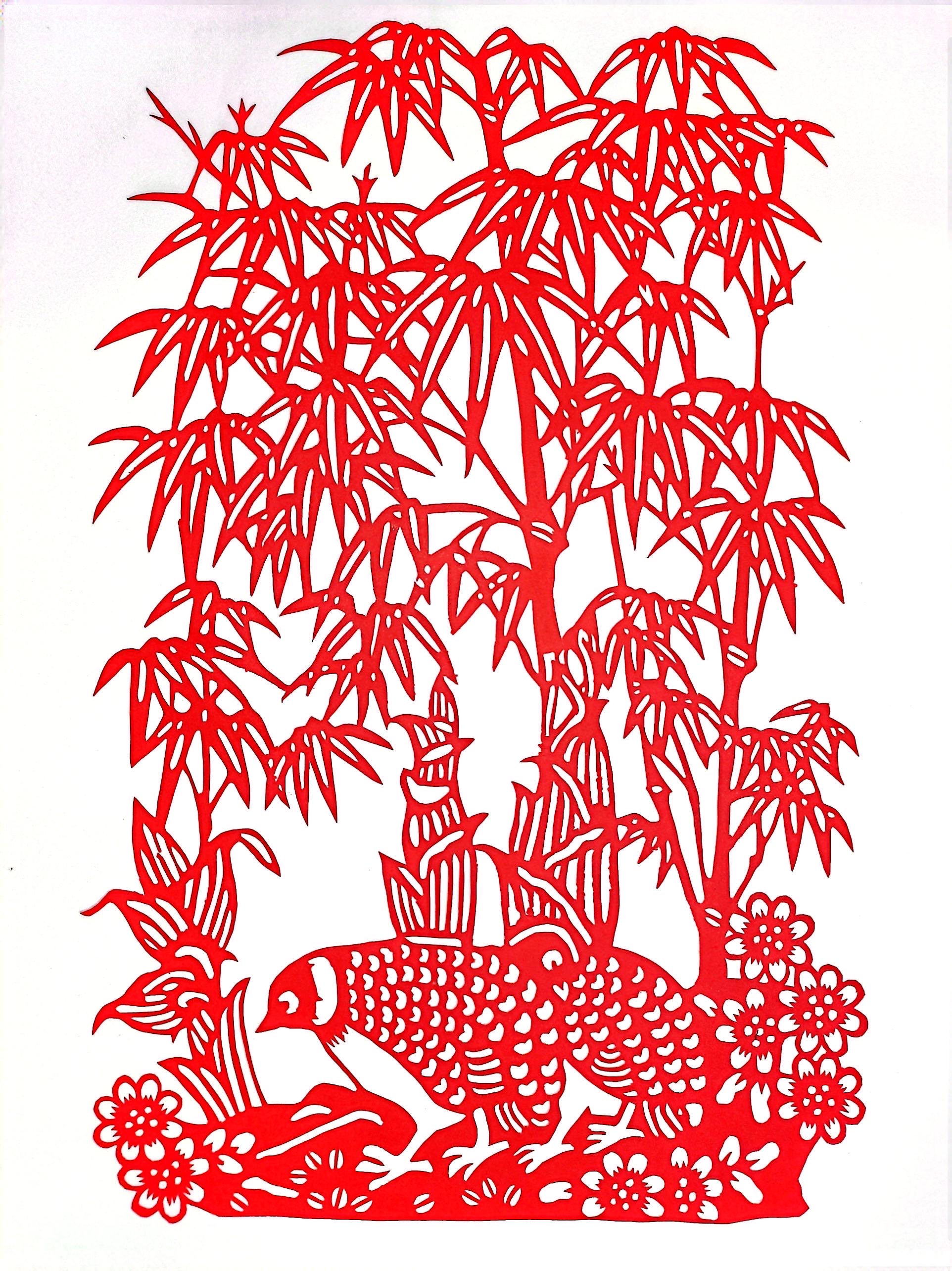 鏤紙四君子，廉韻入畫來